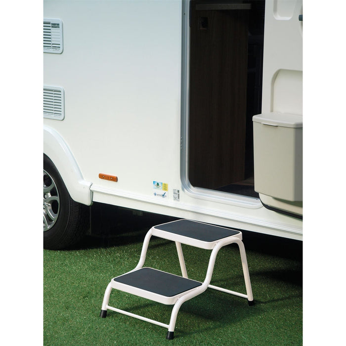 Double step in caravan white C021 UK Camping And Leisure - Dynamic Drive