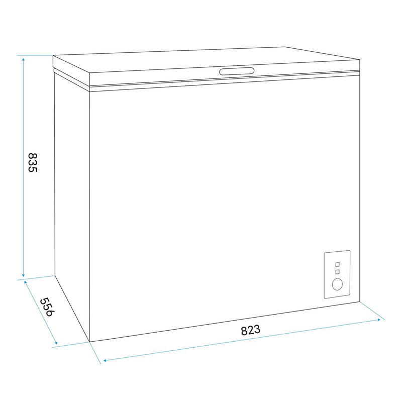 Baridi Freestanding Chest Freezer 199L Capacity - Black DH151 Baridi - Dynamic Drive