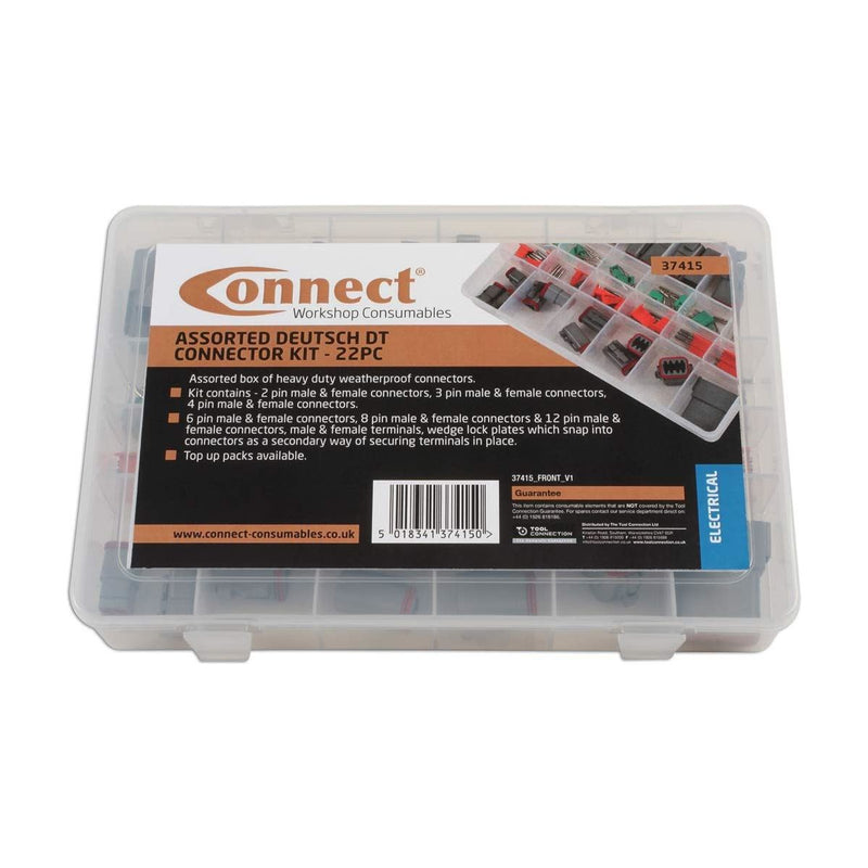 Connect Assorted Deutsch DT Connector Kit 22pc 37415 Tool Connection - Dynamic Drive