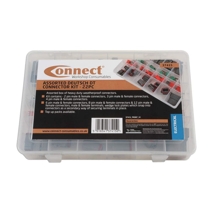 Connect Assorted Deutsch DT Connector Kit 22pc 37415 Tool Connection - Dynamic Drive