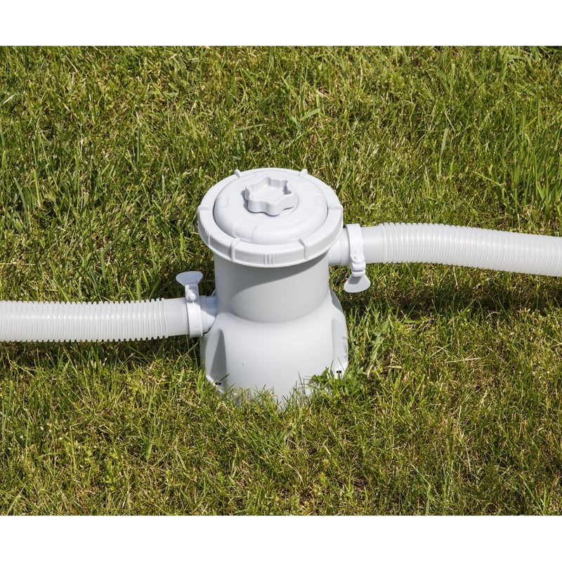 Dellonda Steel Frame Round Swimming Pool & Filter Pump 10ft - Blue DL19 Dellonda - Dynamic Drive