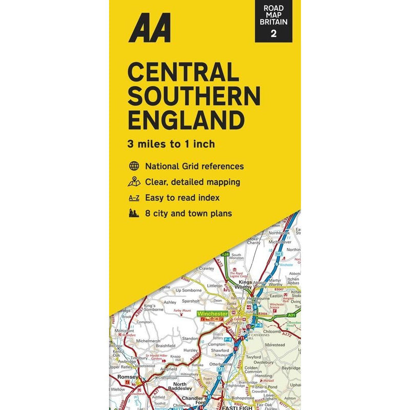 AA Central Southern England Road Map 9780749582814 AA - Dynamic Drive
