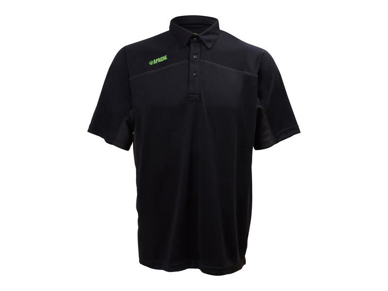 Apache Langley Black Performance Polo Shirt - L (41/43in) Apache - Dynamic Drive
