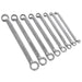 Sealey Premier 8pc Cold Stamped Offset Double End Ring Spanner Set Metric 6-22mm Sealey  - Dynamic Drive