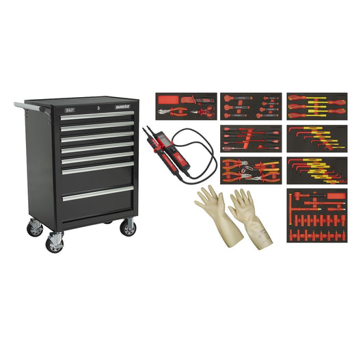 Sealey Insulated Tool Kit with 7 Drawer Rollcab 63pc TBTECOMBO2 Sealey - Dynamic Drive