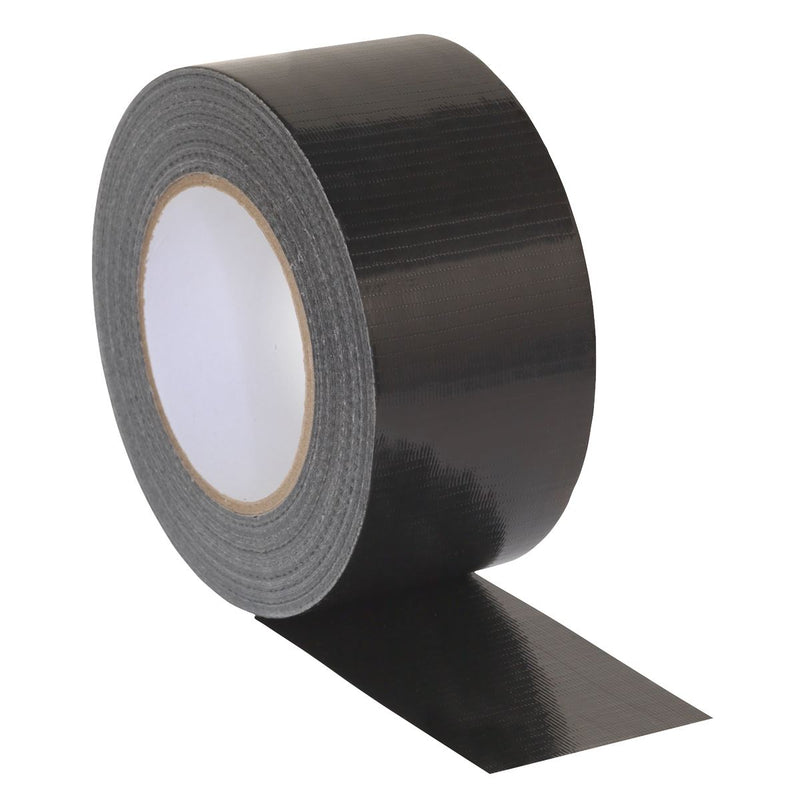 Sealey Duct Tape 75mm x 50m - Black DTB75 Sealey - Dynamic Drive