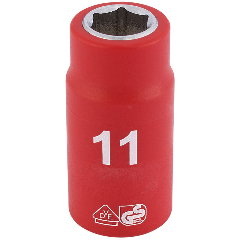Draper Fully Insulated VDE Socket, 3/8" Sq. Dr., 11mm 31571 Draper - Dynamic Drive