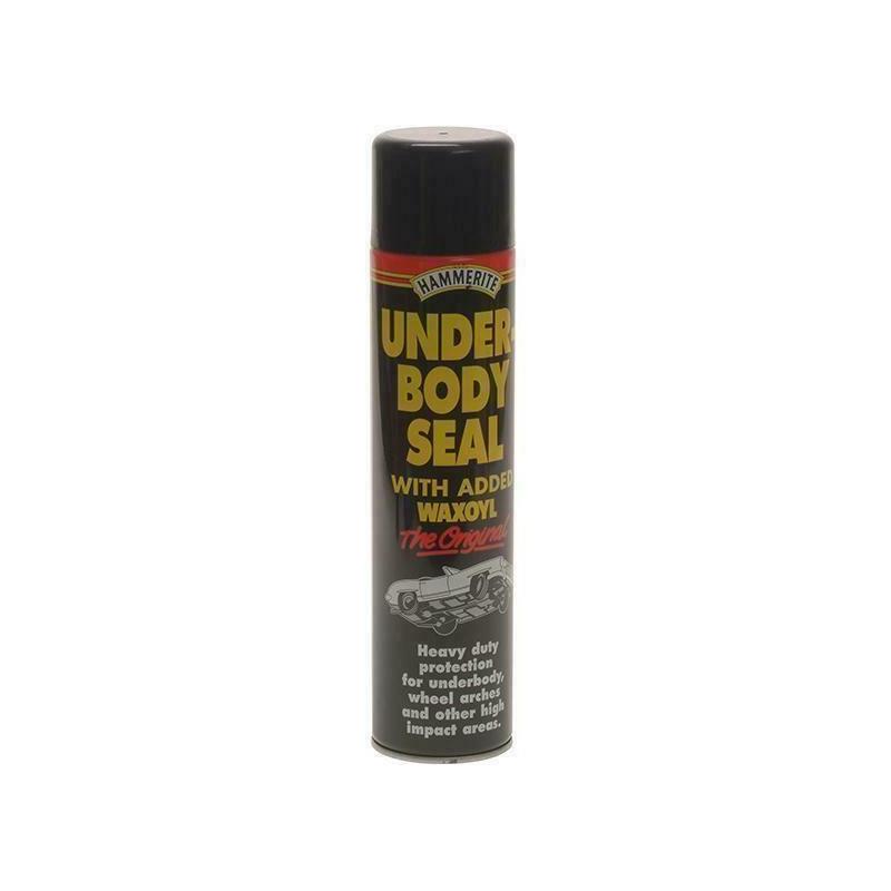 Hammerite Underbody Seal With Waxoyl 600ml Black Underseal Aerosol Vehicle Hammerite - Dynamic Drive