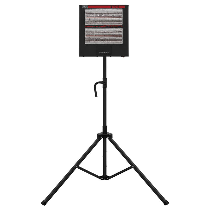 Sealey Infrared Quartz Heater with Tripod Stand 230V 1.4/2.8kW IR28CT Sealey - Dynamic Drive