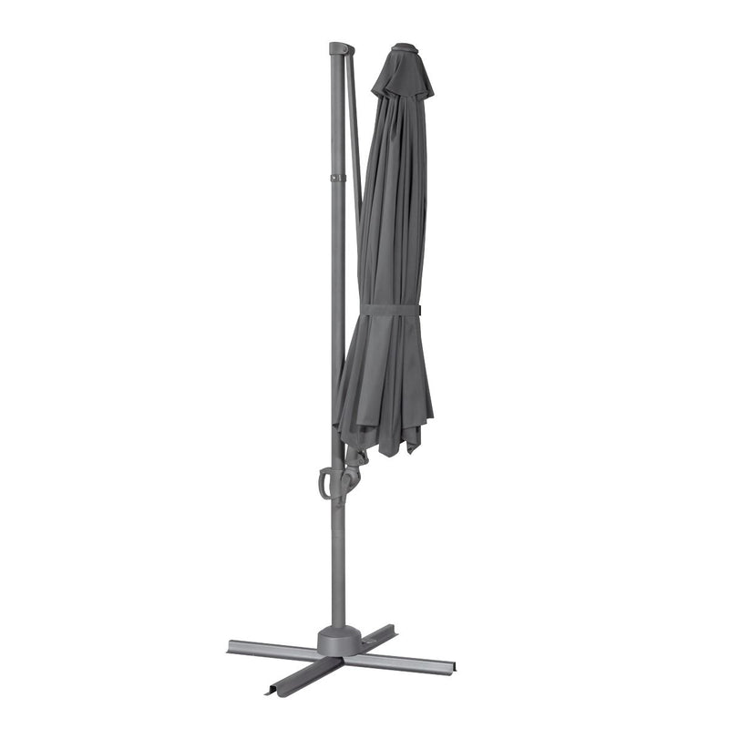 Dellonda Cantilever Parasol with 360 Rotation, Tilt & Cover 3m - Grey Dellonda - Dynamic Drive