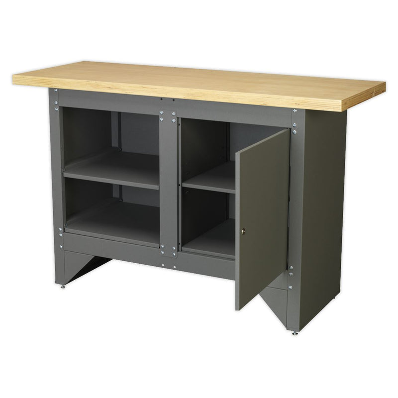 Sealey Workbench with Cupboard Heavy-Duty AP2010 Sealey - Dynamic Drive