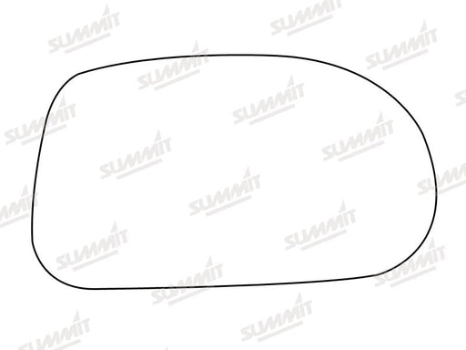 Summit Stick-On Standard Mirror Glass fits Fiat Bravo Brava 95 to 01 RHS Summit - Dynamic Drive