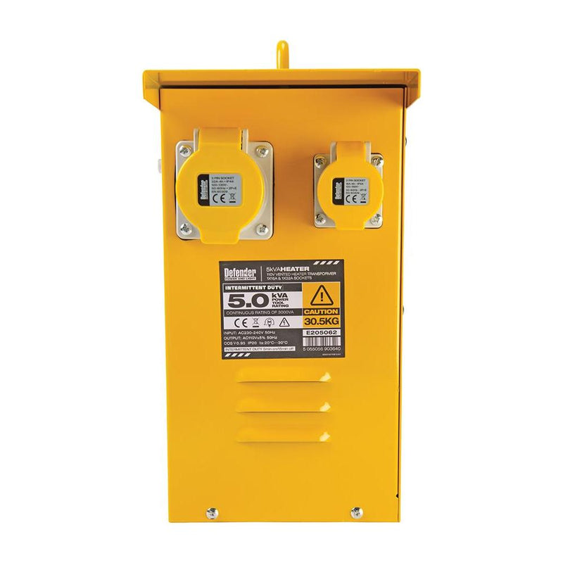Defender 5kVA Metal Heater Transformer 16A / 32A 110V Defender - Dynamic Drive