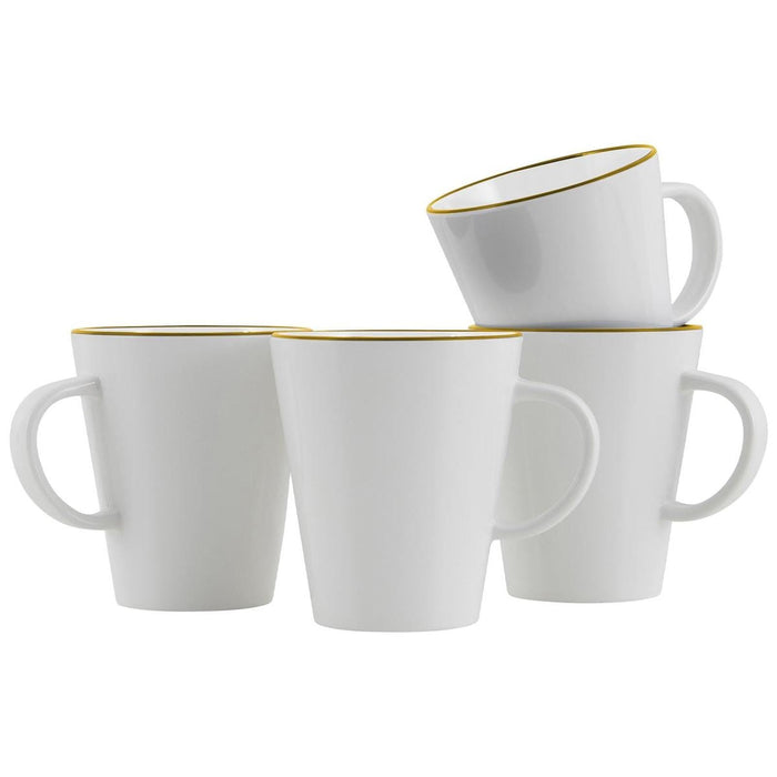 Gimex Linea Line Mug Gold 350ml 4 Pieces Gimex - Dynamic Drive
