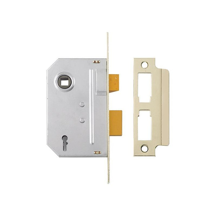 Yale Locks PM320 3 Lever Mortice Sashlock Polished Brass 65mm 2.5in Yale Locks - Dynamic Drive