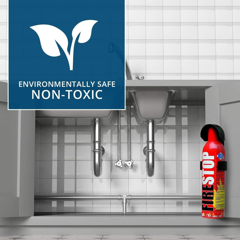 Compact Fire Stop Extinguisher Flame Reducer Home Caravan Car Van Boat 400ml Fire Stop - Dynamic Drive