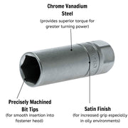 Teng Tools 1/2" Spark Plug Socket 21mm Teng Tools - Dynamic Drive