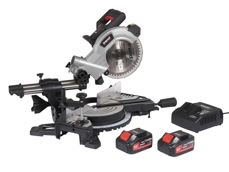 Trend T18S/MS184S2 Mitre Saw 18V 2 x 5.0Ah Li-ion Trend - Dynamic Drive