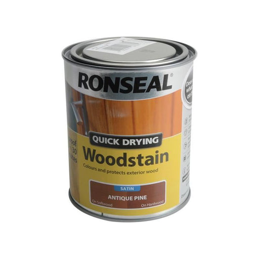 Ronseal Quick Drying Woodstain Satin Antique Pine 750ml Ronseal - Dynamic Drive