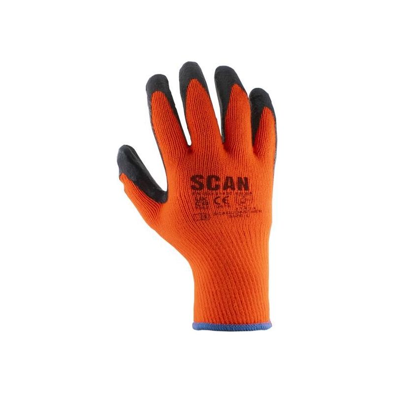 Scan Thermal Latex Coated Gloves - L (Size 9) (Pack 5) Scan - Dynamic Drive