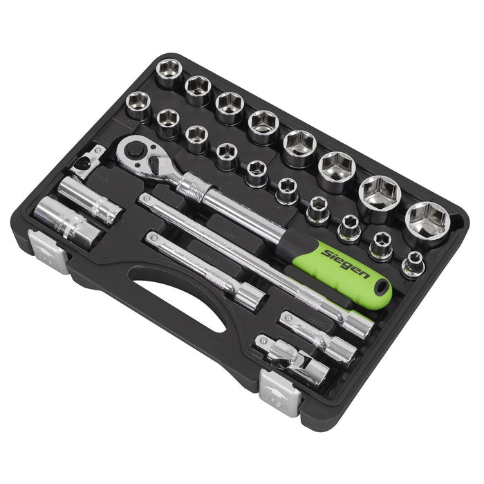 Siegen Siegen Extending Ratchet Socket Set 1/2"Sq Drive 26pc S01288 Siegen - Dynamic Drive