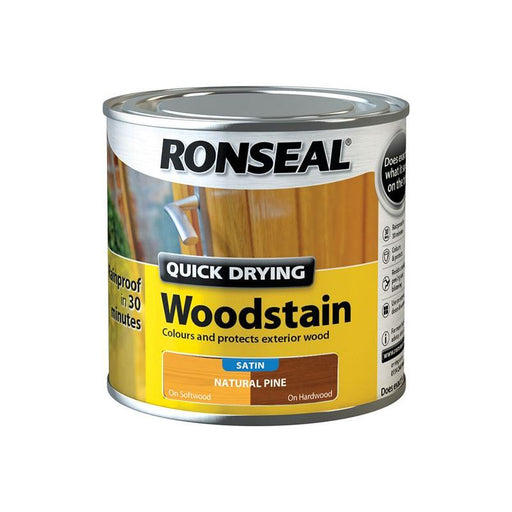 Ronseal Quick Drying Woodstain Satin Natural Pine 250ml Ronseal - Dynamic Drive
