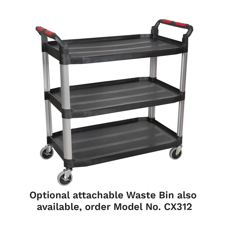 Sealey Workshop Trolley 3-Level Composite CX310 Sealey - Dynamic Drive