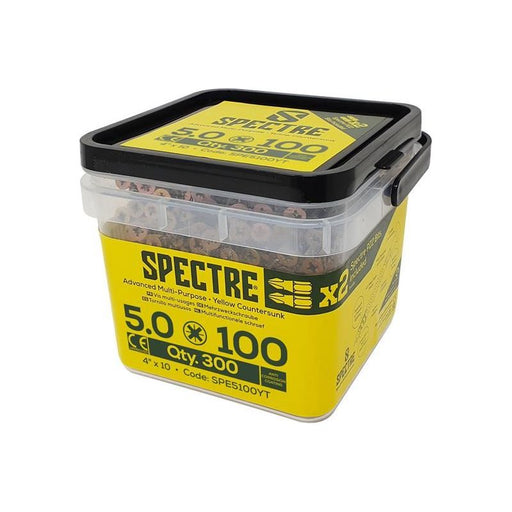 Forgefix Spectre™ PZ Compatible Wood Screw CSK ZYP 5.0 x 100mm Tub 300 ForgeFix - Dynamic Drive