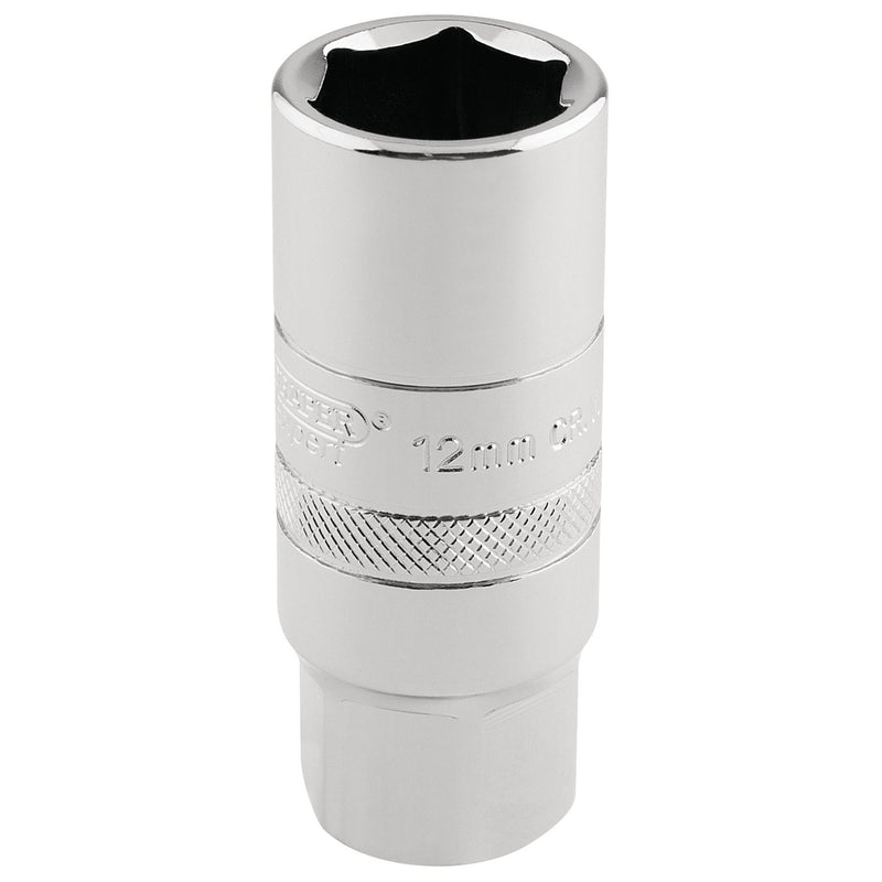 Draper 12mm Thread 6 Point Spark Plug Socket, 1/2" Sq. Dr., 18mm 16779 Draper - Dynamic Drive