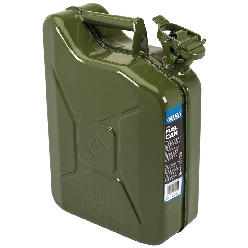 Draper Steel Fuel Can, 10L, Green 07610 Draper - Dynamic Drive