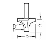 Trend 7E/3 x 1/4 TCT Pin Guided Round Over 8.0mm Radius Trend - Dynamic Drive