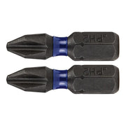 Irwin® Impact Pro Performance Screwdriver Bits PH2 25mm (Pack 2) IRWIN® - Dynamic Drive