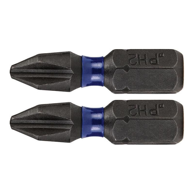 Irwin® Impact Pro Performance Screwdriver Bits PH2 25mm (Pack 2) IRWIN® - Dynamic Drive
