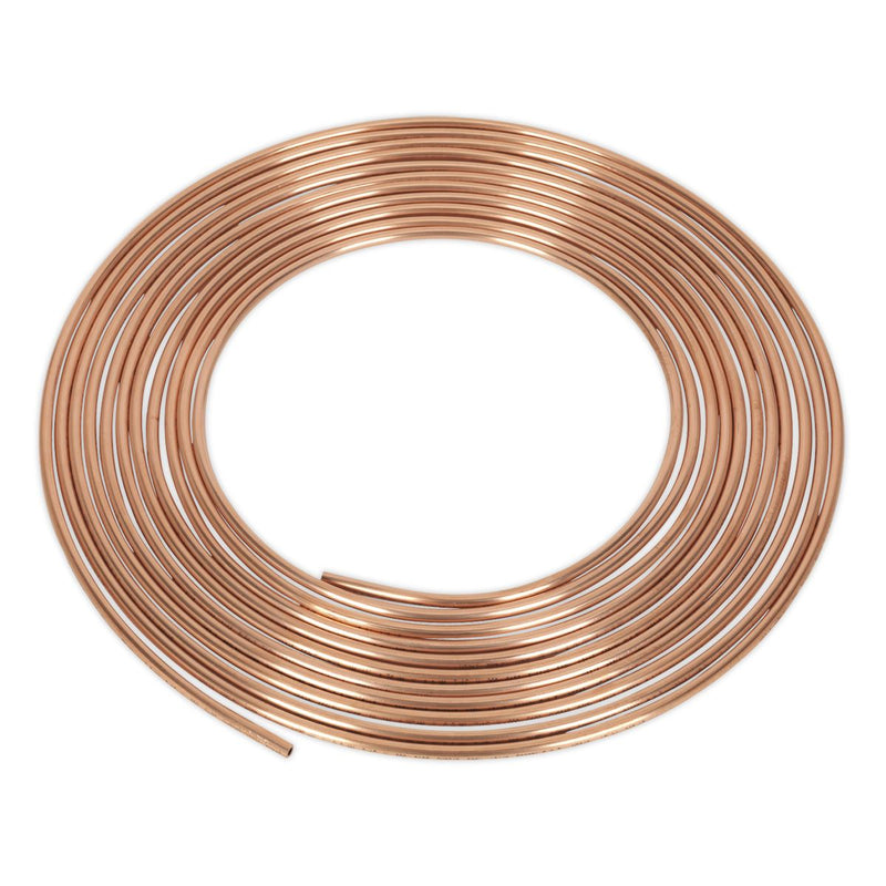 Sealey Brake Pipe Copper Tubing 20 Gauge 3/16" x 25ft CBP001 Sealey - Dynamic Drive