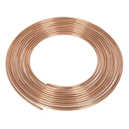 Sealey Brake Pipe Copper Tubing 20 Gauge 3/16" x 25ft CBP001 Sealey - Dynamic Drive