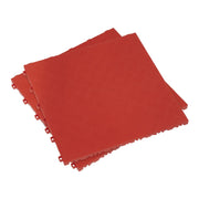Sealey Polypropylene Floor Tile 400 x 400mm Red Treadplate Pack of 9 FT3R Sealey - Dynamic Drive