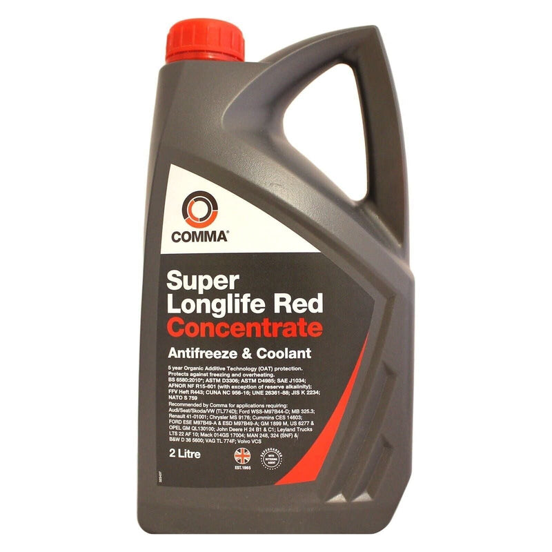 Comma Super Longlife Antifreeze & Coolant - Concentrated - 2 Litre Comma  - Dynamic Drive