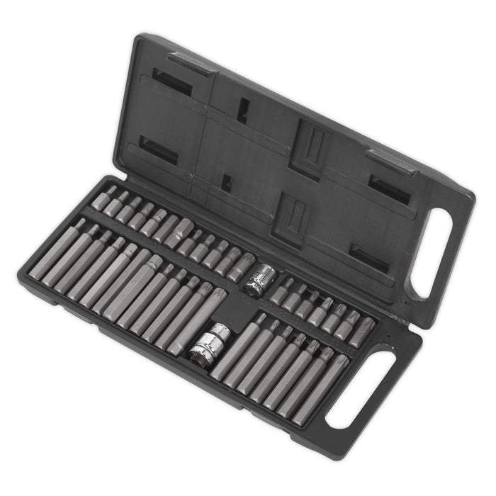 Siegen 40pc 3/8" and 1/2" Drive Socket Trx-Star Torx Hex Spline Bit Set in Case Siegen by Sealey  - Dynamic Drive
