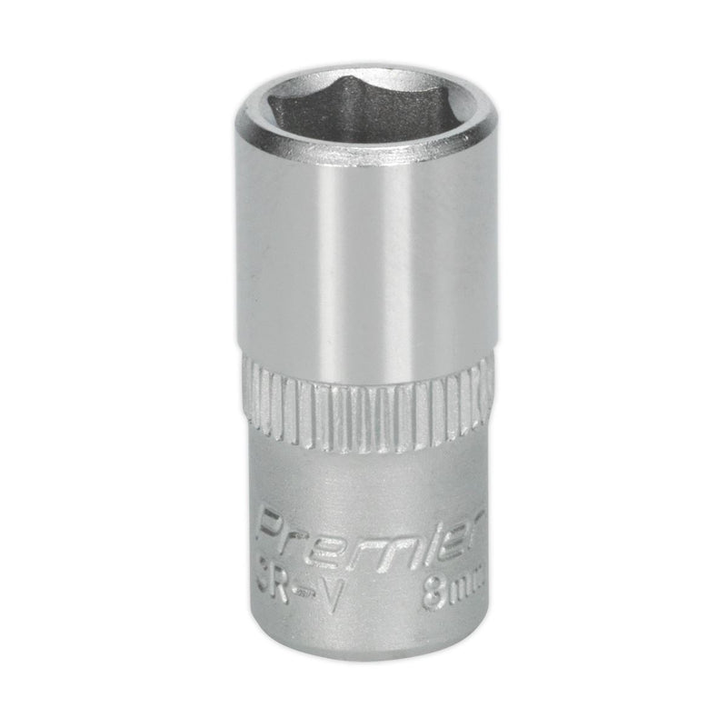 Sealey WallDrive Socket 8mm 1/4"Sq Drive S1408 Sealey - Dynamic Drive
