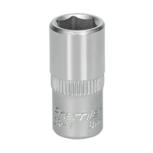 Sealey WallDrive Socket 8mm 1/4"Sq Drive S1408 Sealey - Dynamic Drive