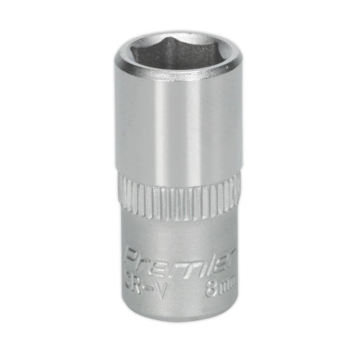 Sealey WallDrive Socket 8mm 1/4"Sq Drive S1408 Sealey - Dynamic Drive