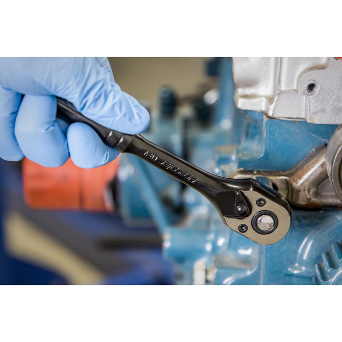 Sealey Ratchet Wrench 3/8"Sq Drive Premier Black AK7998 Sealey - Dynamic Drive
