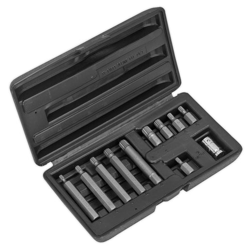 Sealey Spline Bit & Holder Set 11pc 3/8"Sq Drive S0534 Siegen by Sealey - Dynamic Drive