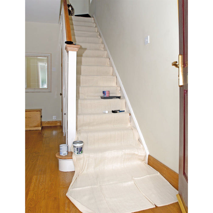 Draper Staircase Cotton Dust Sheet, 7.2 x 0.9m 30940 Draper - Dynamic Drive