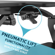 Dellonda 71cm Adjustable-Height Standing Desk Riser 15kg Capacity DH14 Dellonda - Dynamic Drive