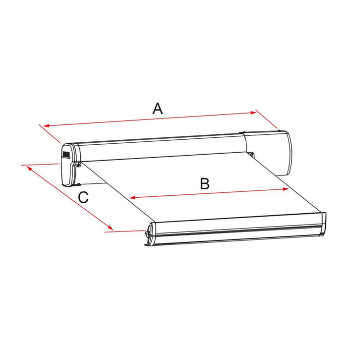 Fiamma F45 Eagle 400 Awning, Polar White Royal Grey Fiamma - Dynamic Drive