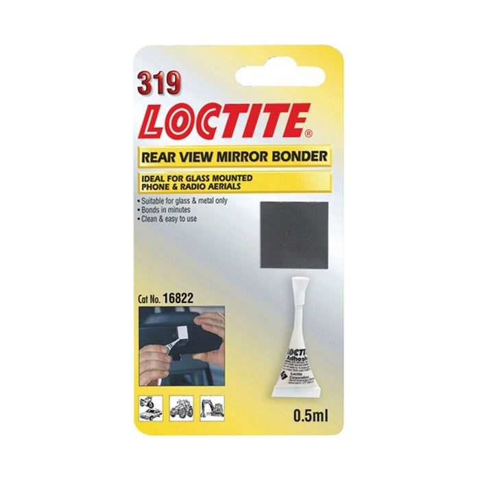 2x 1 x Loctite Car Rear View Interior Mirror Glue & Aerial Bonder Adhesive AA319 Loctite - Dynamic Drive
