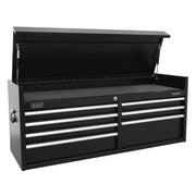 Sealey Topchest 7 Drawer 1415mm Heavy-Duty Black PTB141507 Sealey - Dynamic Drive