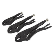 Sealey Locking Pliers Set 3pc Rust Resistant AK668 Sealey  - Dynamic Drive