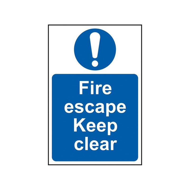 Scan Fire Escape Keep Clear - PVC Sign 200 x 300mm Scan - Dynamic Drive